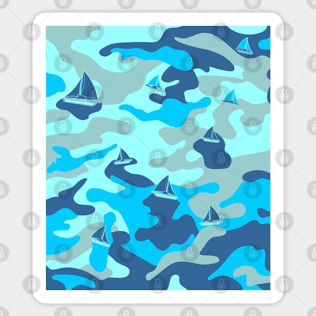 Sailing Camo Tiffany Sticker by GR8DZINE